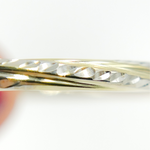 Load image into Gallery viewer, GER71. 14K Gold Hollow Hoop Earrings with Engraved Tornado Design