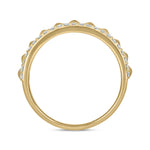Load image into Gallery viewer, 14K Solid Gold Width Half Eternity Band Ring.
