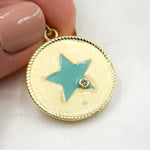 Load image into Gallery viewer, DP794A. Diamond Sterling Silver Enamel Star Pendant