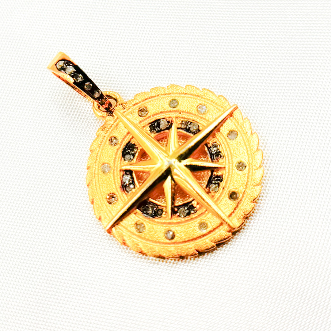 Sterling Silver Nautical Compass Pendants