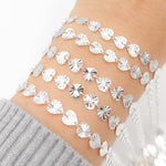 Load image into Gallery viewer, Silver Textured Heart Chain
