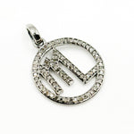 Load image into Gallery viewer, DC388. Diamond Sterling Silver Round Scorpio Zodiac Pendant