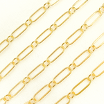 Load image into Gallery viewer, 281FGF. 14K Yellow Gold Filled Flat Oval Link & Round Links Chain