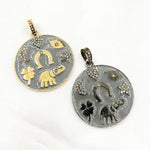Load image into Gallery viewer, Diamond Sterling Silver Lucky Symbols Enamel Pendant
