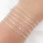 Load image into Gallery viewer, Sterling Silver 1 Link Long and 3 Curb Links Chain in Between