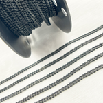 Load image into Gallery viewer, X32BRM. Black Rhodium Matt 925 Sterling Silver Curb Chain