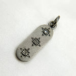 Load image into Gallery viewer, Diamond Sterling Silver Oval Star Pendant