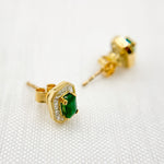 Load image into Gallery viewer, 14K Solid Gold Diamond and Gemstone Earring