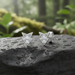 Load image into Gallery viewer, EFA54267. 14K Solid Gold Diamond Arrow Studs