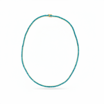 Load image into Gallery viewer, NFZ72747TQ. 14K Solid Gold Turquoise Tennis Necklace