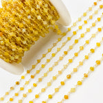 Load image into Gallery viewer, Gold Plated Sterling Silver Yellow Opal Chain