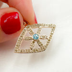 Load image into Gallery viewer, Shop Now Diamond Sterling Silver Eye Pendant with Gemstone