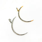 Load image into Gallery viewer, DP496. Diamond Sterling Silver Moon Pendant