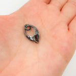 Load image into Gallery viewer, Buy Now Black Rhodium Sterling Silver Oval Clasp