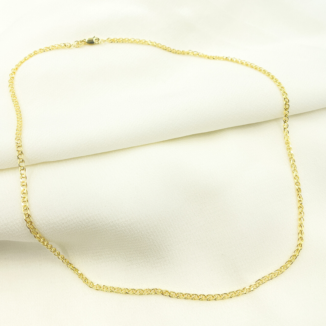 14K Solid Gold Wheat Chain