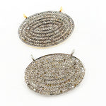 Load image into Gallery viewer, DC279. Diamond Sterling Silver Oval Pendant