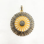 Load image into Gallery viewer, DP099. Diamond Sterling Silver Fancy Sun Pendant