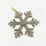 Load image into Gallery viewer, DP036. Diamond Sterling Silver Snowflake Pendant