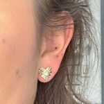 Load image into Gallery viewer, EFD52829. 14k Solid Gold Diamond Heart Studs