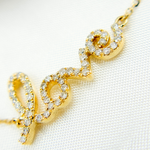 Load image into Gallery viewer, BFE60749. 14k Solid Gold Diamond Love Word Bracelet
