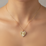 Load image into Gallery viewer, PHD38854. 14K Solid Gold Diamond Heart Shape Necklace