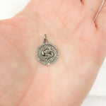 Load image into Gallery viewer, Sterling Silver Round Pisces Zodiac Charm