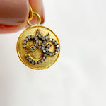 Load image into Gallery viewer, DC851. Diamond Sterling Silver OM Symbol Round Charm