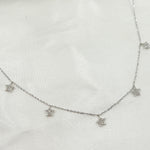 Load image into Gallery viewer, Shop Now 14K Solid Gold Diamond Star Dangle Necklace