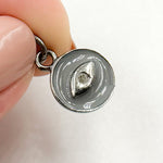 Load image into Gallery viewer, Silver Round Eye Enamel Charm