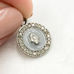 Load image into Gallery viewer, Buy Now Diamond Sterling Silver Round Hamsa Enamel Charm