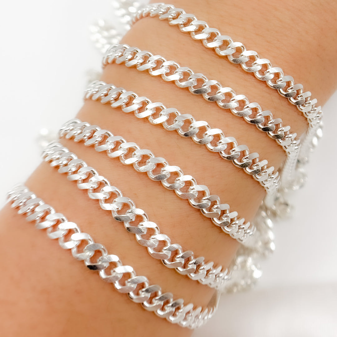 Sterling Silver Flat Curb Chain