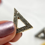 Load image into Gallery viewer, DC840. Diamond Sterling Silver Triangle Bead