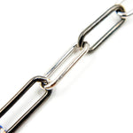 Load image into Gallery viewer, Sterling Silver Smooth Paperclip Chain