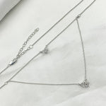 Load image into Gallery viewer, NFJ71524. 14K Solid White Gold Diamond Heart Necklace