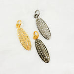 Load image into Gallery viewer, DC248. Diamond Sterling Silver Oval Pendant