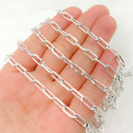 Load image into Gallery viewer, Sterling Silver Diamond Cut Paperclip Chain