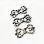 Load image into Gallery viewer, DC187. Diamond & Sterling Silver Bow Connector