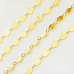 Load image into Gallery viewer, Gold 925 Sterling Silver Flat Disc Chain