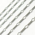 Load image into Gallery viewer, Black Rhodium Sterling Silver Long and Short Link Chains