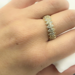 Load image into Gallery viewer, 14K Solid Gold Diamond Band Ring.