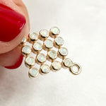 Load image into Gallery viewer, DC502. Sterling Silver Square Connector with Gemstone