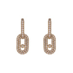 Load image into Gallery viewer, EFK54358. 14K Solid Gold Diamond Dangle Earrings