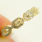 Load image into Gallery viewer, 14K Solid Gold Hexagons Diamond Ring.