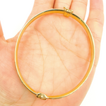 Load image into Gallery viewer, 14K Solid Gold Matte Textured Bangle. Bangle14
