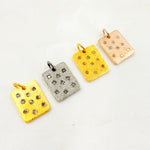 Load image into Gallery viewer, DC018. Diamond & Sterling Silver Rectangle Charm