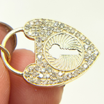 Load image into Gallery viewer, 14K Solid Gold Diamond Heart Charm. GDP196