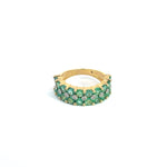Load image into Gallery viewer, 14k Solid Gold Emerald and Diamond Ring.