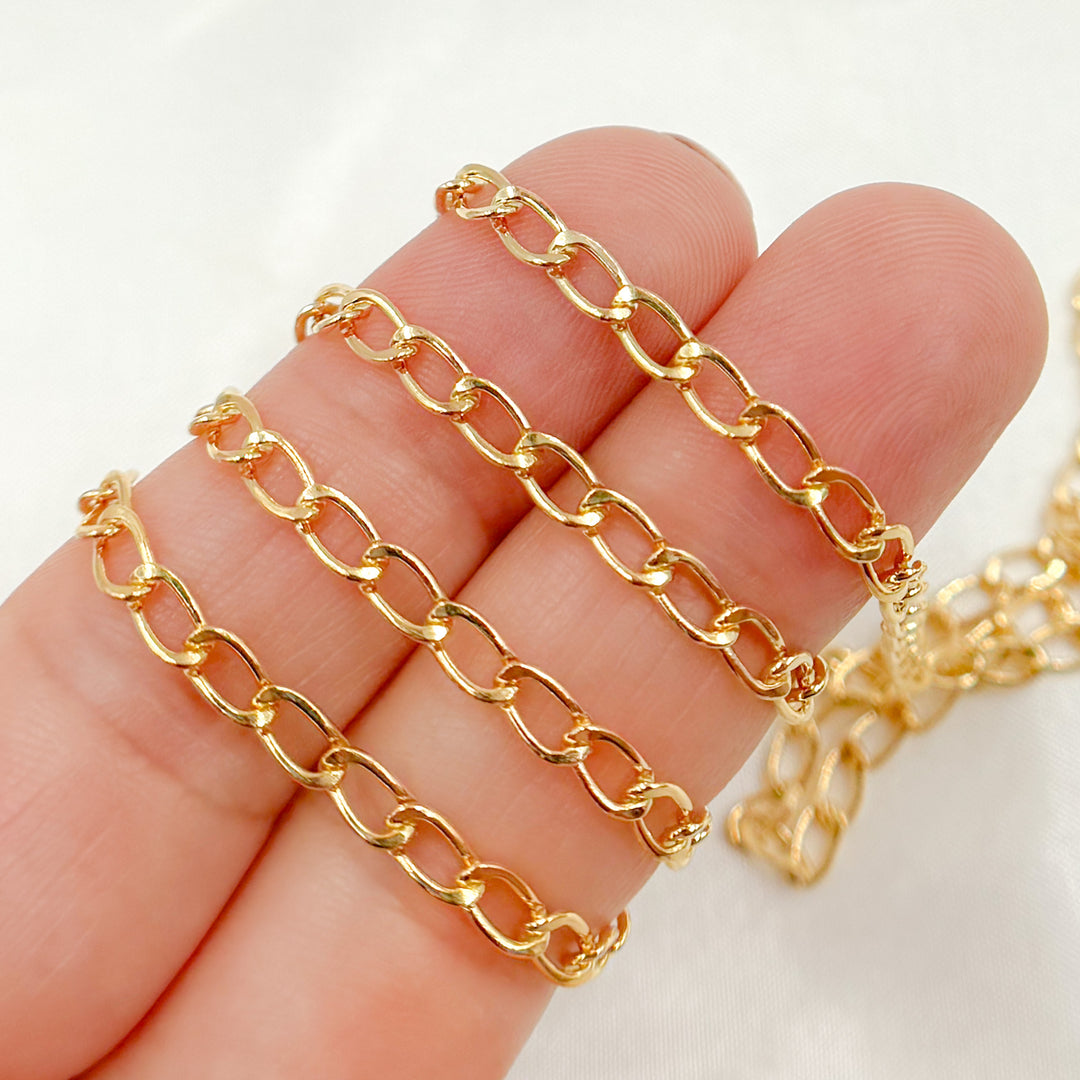 2907CHRGF. 14K Gold Filled Flat Curb Chain
