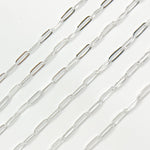Load image into Gallery viewer, Silver Flat Paperclip Link Chain