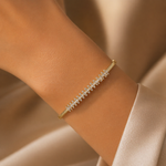 Load image into Gallery viewer, DBG00294. 14K Solid Gold Diamond Bangle